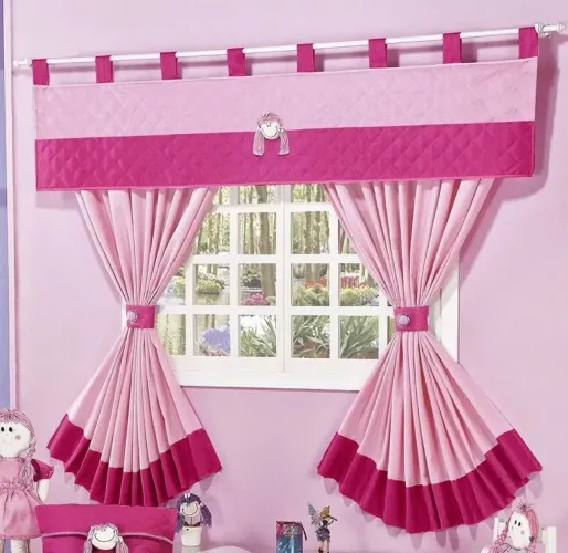 ? Cortina Infantil Rosa Chiquita - Linda e Delicada para Quarto Infantil ?