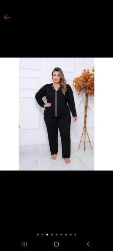 Pijama americano plus size manga longa