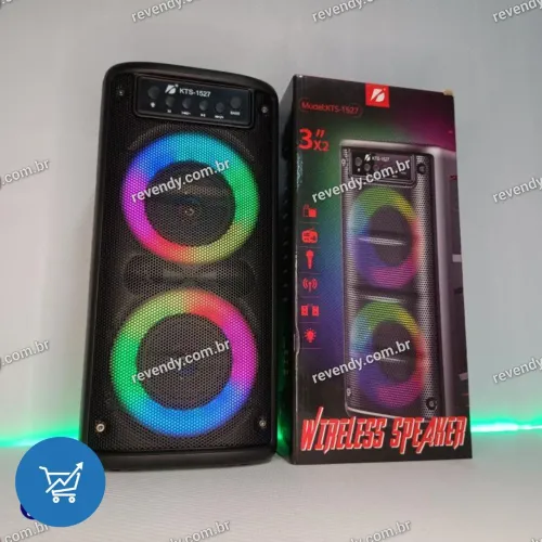 Caixa de som sem fio - com led RGB e som potente de até 15W*2 - entrega rápida 