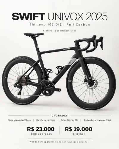Swift Univox Carbono 105di2 tamanho 56 + upgrades