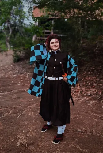 Traje e peruca Tanjiro Kamado - Demon Slayer