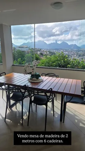 Mesa área externa com 6 cadeiras