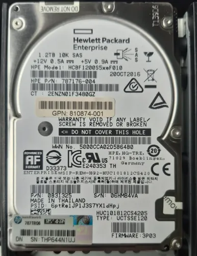 Disco rígido SAS de 2,5" de 1,2 TB, 10K RPM e 6 Gb/s