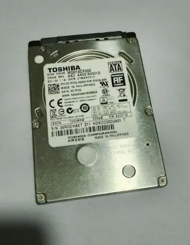 HD Toshiba 500GB SATA 2.5" 7200RPM - Testado