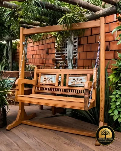 BALANÇO DE JARDIM EM MADEIRA MACIÇA - FABRICAMOS SOB ENCOMENDA