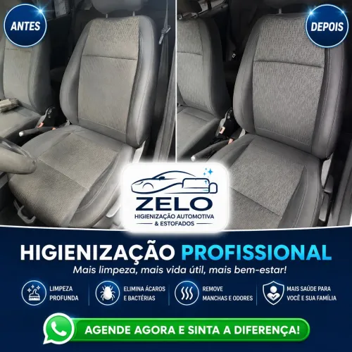 Higienização de estofados e veículos
