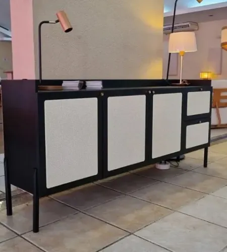 Balcão Buffet Estilo Escandinavo/3 portas/183LX8AX37,5P, R$2.539,23!