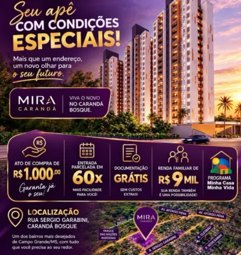 Mira Carandá, apartamento no Carandá bosque, 2 quartos, com uma área de lazer perfeita.