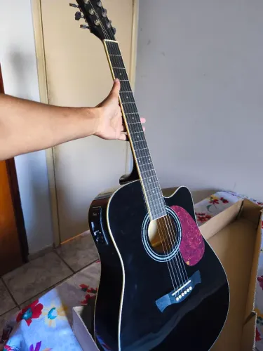 Violão Tagima Memphis Elétrico Preto + Acessórios | Excelente Estado