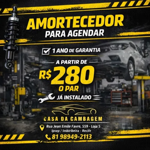 Amortecedores Remanufaturados para Carros Populares | Garantia | Instalação Disponível