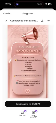 Vagas disponível