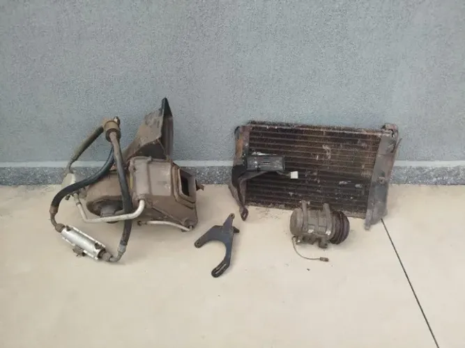 Conjunto peças ar condicionado e para choque Opala Diplomata