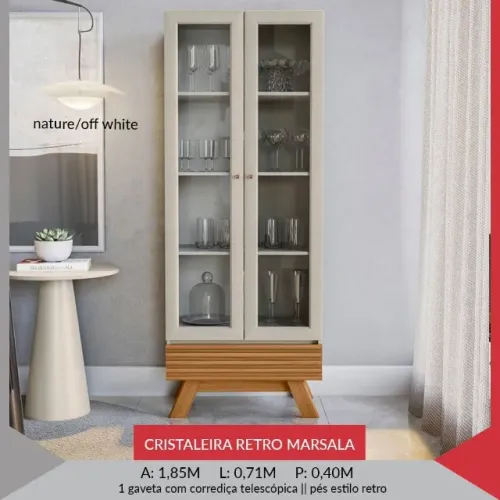 Cristaleira Retro Marsala $1.070,00
