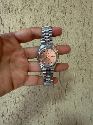 Orient Crystal 21 Jewels Automático Vintage - Mostrador Rosa - Revisado