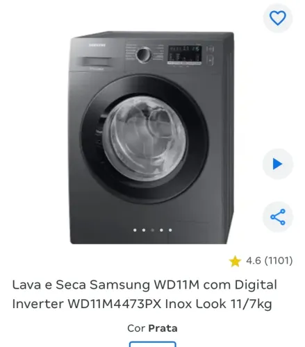 Lava e Seca Sansung Inox 