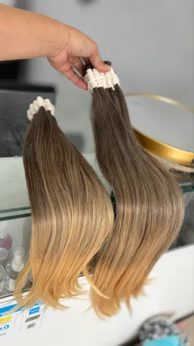 Cabelo humano loiro 55 a 65 cm