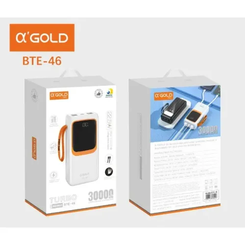 Carregador Portátil Power Bank Alpha Gold BTE-46 - 30000