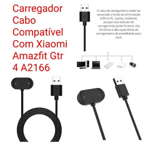 Carregador Cabo Compatível Com Xiaomi Amazfit Gtr 4 A2166
