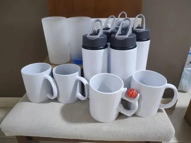 Kit Canecas E Squeezes Para Sublimação - Liquidação