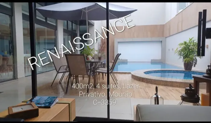 Renaissance Duplex alto padrão, 376m2, 3 salas, 4 Suítes, Piscina, Mobiliada. RUA PRINCIPA