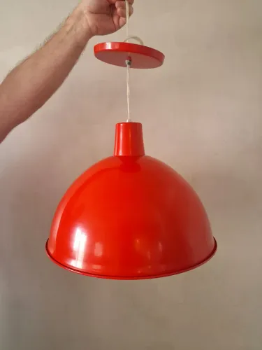 Lustre pêndulo vermelho Taschibra