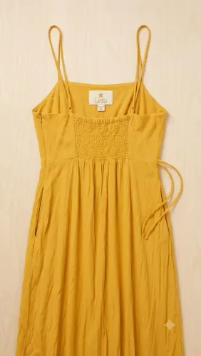 vestido longo cantão amarelo g