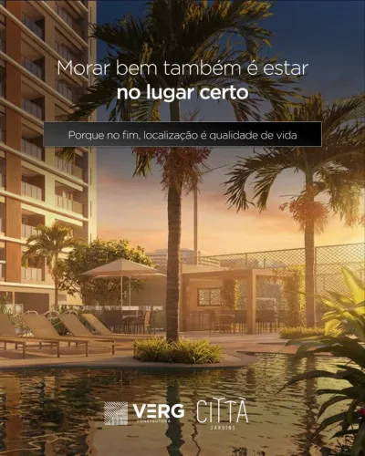 Lançamento Città Jardins no bairro Jardins em Aracaju Apartamentos de 1 , 2 , e 3 quartos