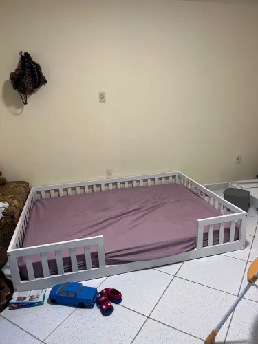  Cama Montessoriana Infantil Branca 