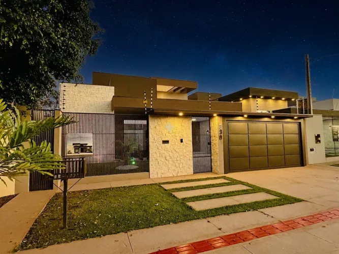 Casa nova de Alto padrão | Jardim Oliveira | 1 Suíte + 2 quartos | 162 m² | Dourados - MS
