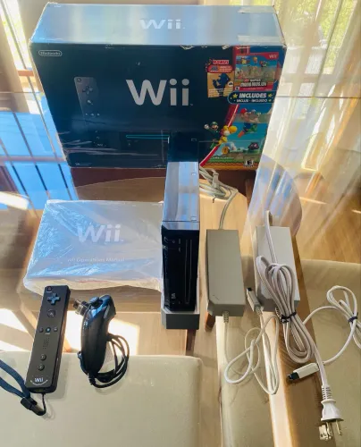 Nintendo Wii RVL-101 Preto Completo Na Caixa