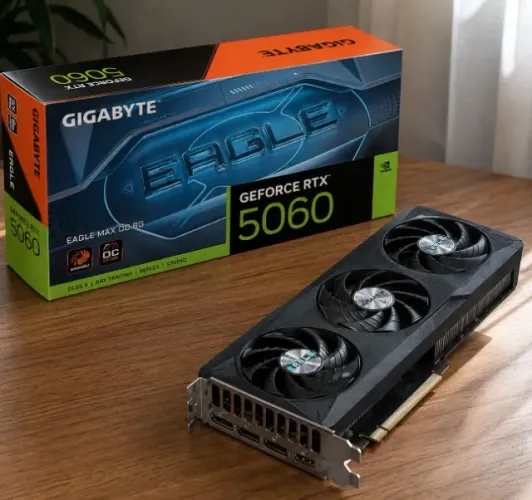 Placa De Vídeo Gigabyte RTX 5060 Oc Max - 3 Fans - Nova Lacrada + NF