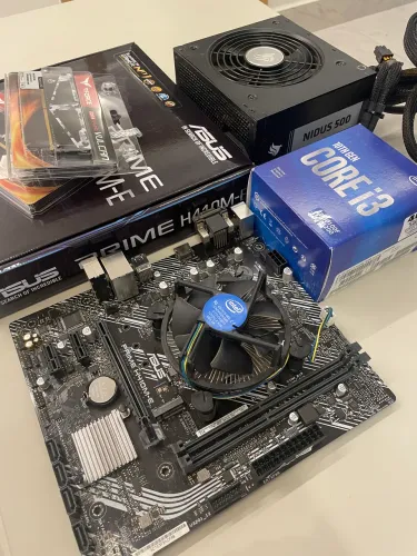 Kit Placa mãe, processador, fonte e 16gb memória ram ddr4