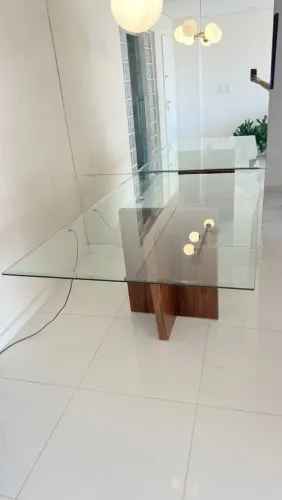 Mesa vidro 6 lugares