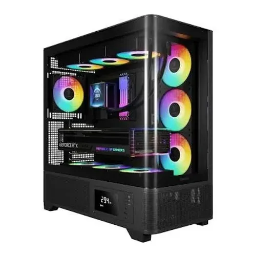 Gabinete Gamer Gamdias Atlas P2 CG Preto com 4 Fans