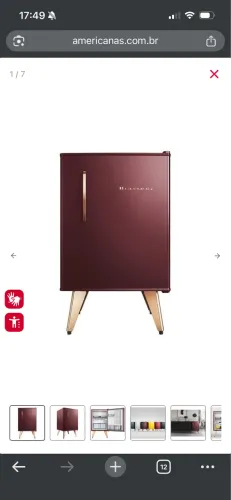 Frigobar retrô Brastemp Marsala