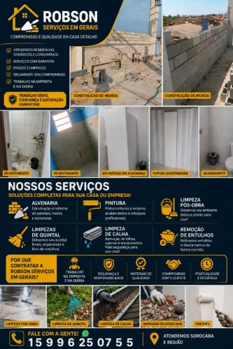 Trabalho profissional,na empreita ou na diária 