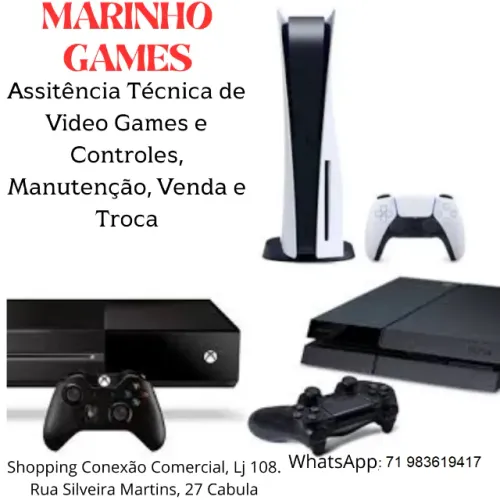 Consertos  em Vídeos Games e Controles de Xbox  Fat, S, Séries S, PS4, PS5, etc.