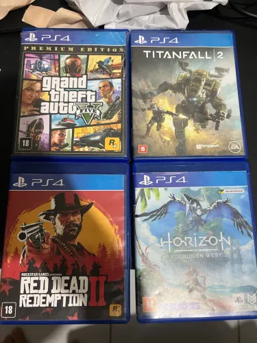 JOGOS PS4 | RED DEAD REDEMOTION 2 | GTA V | HORIZON FORBIDDEN | TITANFALL2