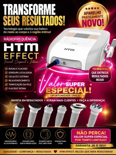 Venda Aparelho Radiofrequência Corporal e Facial tbm região Íntima Effect Htm