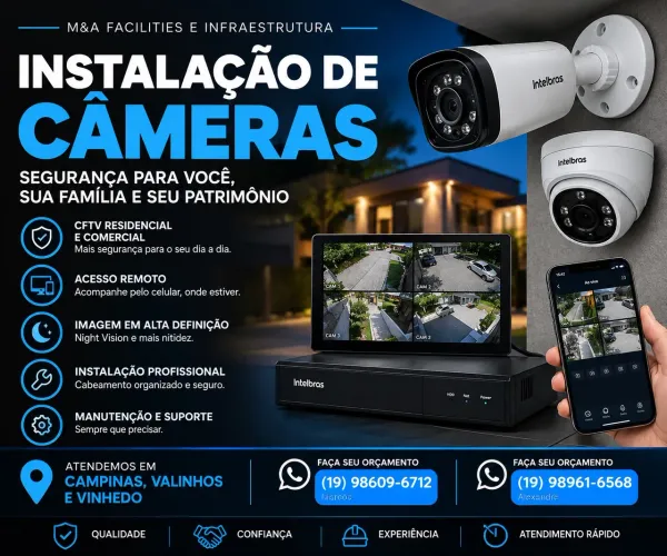 INSTALAÇÃO DE CÂMERAS DE SEGURANÇA