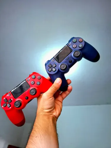 Controles PS4 Vermelho Azul NOVOS - FRETE GRÁTIS