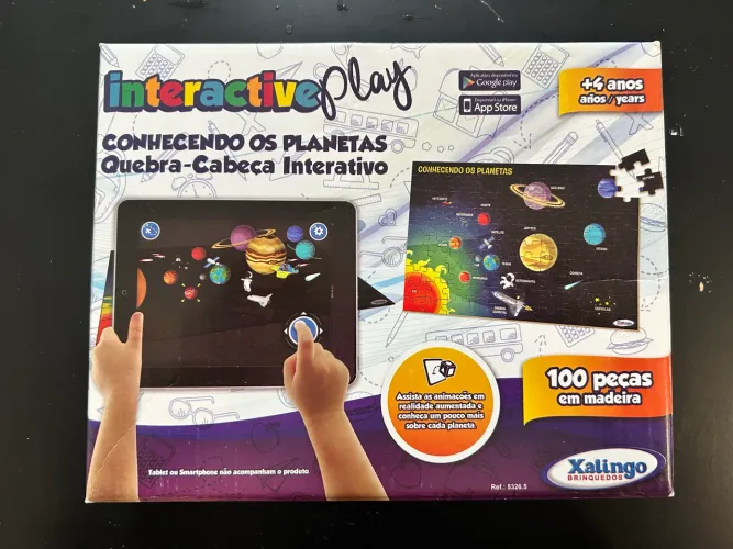 Quebra-Cabeça de Madeira Interactive Play - Conhecendo os Planetas (100 peças)