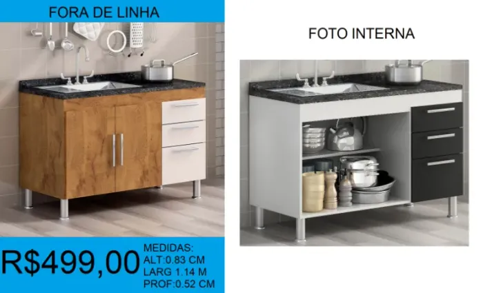Gabinete de 1.20 temos a pronta entrega