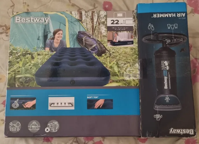 VENDO 1 KIT COLCHÃO INFLÁVEL E BOMBA MANUAL