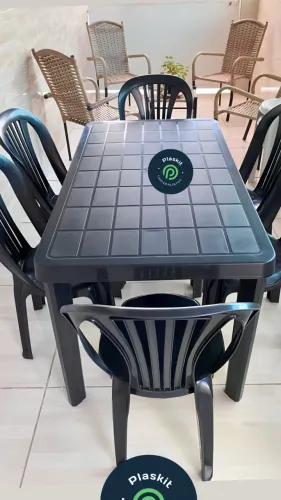 Kit | mesa retangular com 6 cadeiras