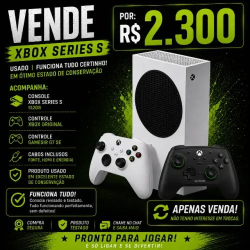 Xbox Series S 512GB Usado - Excelente Estado + 2 Controles
