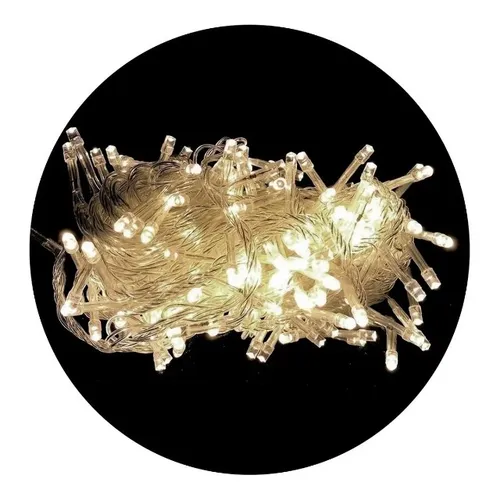 Pisca Pisca Luz Branco Frio 9 Metros 100 Leds Fio Transparente