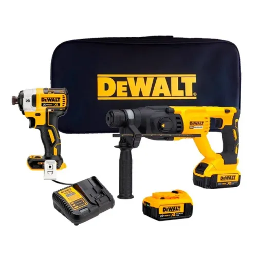 Martelete 20V Brushless Sds Plus DCH133 + Parafusadeira de Impacto DCF887B DeWalt