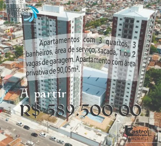 Foz do Iguaçu Residencial. 3/4. 1 ou 2 Vagas. C21