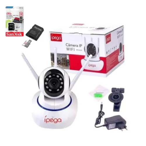 Câmera Robô Ípega Full HD KP-CA127 WI-FI + Cartão Micro SD 32GB SanDisk